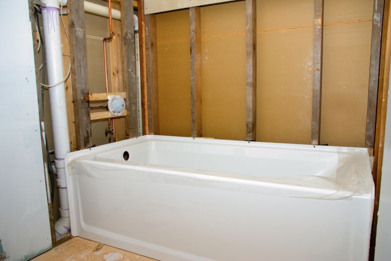 Plumber Installing Bathtub